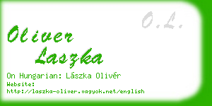 oliver laszka business card